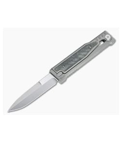 Reate EXO Exoskeleton Design Double Edge Elmax Black Micarta Manual OTF Knife - RK-EXO-DE-BLKM 1