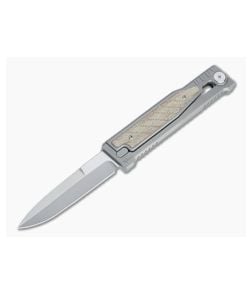 Reate EXO Exoskeleton Design Double Edge Elmax Brown Micarta Manual OTF Knife - RK-EXO-DE-BM 1