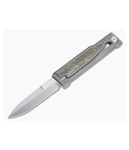 Reate EXO Exoskeleton Design Double Edge Elmax Green Micarta Manual OTF Knife - RK-EXO-DE-GM 1