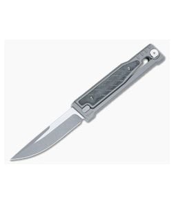 Reate EXO Exoskeleton Design Drop Point CPM 3V Black Micarta Manual OTF Knife - RK-EXO-DP-3V-BLKM 1