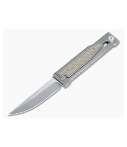Reate EXO Exoskeleton Design Drop Point Elmax Brown Micarta Manual OTF Knife - RK-EXO-DP-BM 1