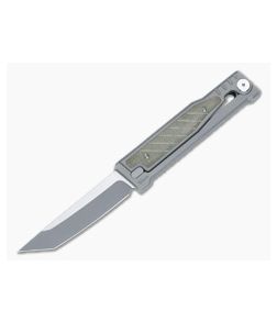 Reate EXO Exoskeleton Design Tanto CPM 3V Green Micarta Manual OTF Knife - RK-EXO-TP-3V-GM 1