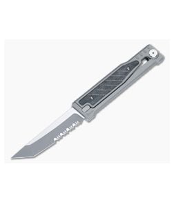 Reate EXO Exoskeleton Design Tanto Serrated CPM 3V Black Micarta Manual OTF Knife - RK-EXO-TP-3V-SE-BLKM 1