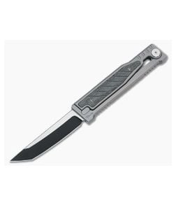 Reate EXO Exoskeleton Design Tanto Point PVD Elmax Black Micarta Manual OTF Knife - RK-EXO-TP-BLKM-PVD 1