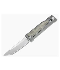 Reate EXO Exoskeleton Design Tanto Point Elmax Green Micarta Manual OTF Knife - RK-EXO-TP-GM 1