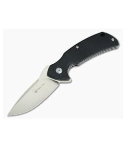 Steel Will Plague Doctor Mini Satin D2 Coarse Black G10 Flipper F16M-01 - SW-F16M-01 1