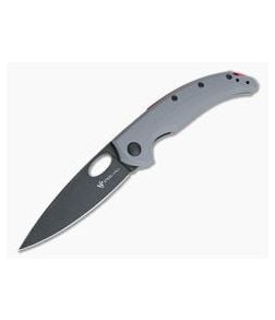 Steel Will Sedge Mini Black Stonewashed D2 Gray G10 Liner Lock Folding Knife F19M-20 - SW-F19M-20 1