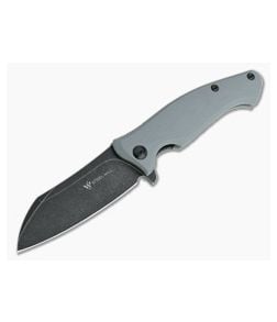 Steel Will Nutcracker Black Stonewashed N690Co Gray G10 Flipper F24-20 - SW-F24-20 1