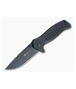 Steel Will Barghest Mini Dark Stonewashed D2 Black G10 Tactical Liner Lock Flipper F37M-03 - SW-F37M-03 1