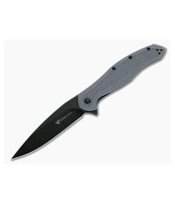 Steel Will Intrigue Black Stonewash D2 Flipper Gray FRN F45-15 - SW-F45-15 1