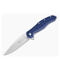 Steel Will Intrigue Mini D2 Flipper Blue FRN Red Standoffs F45M-17 - SW-F45M-17 1