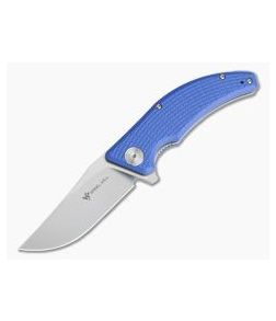Steel Will Sargas Satin D2 Blue G10 Liner Lock Flipper F60-11 - SW-F60-11 1