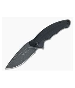 Steel Will Avior Black Stonewashed D2 Black G10 Liner Lock Flipper F62-08 - SW-F62-08 1