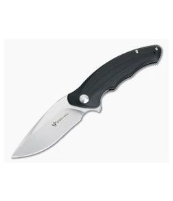 Steel Will Avior Satin D2 Black G10 Liner Lock Flipper F62-10 - SW-F62-10 1