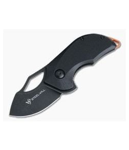 Steel Will Kobold Black Stonewashed D2 Black G10 EDC Flipper F66-04 - SW-F66-04 1