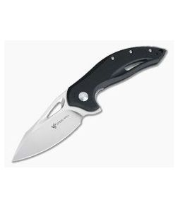 Steel Will Screamer Satin D2 Black G10 Liner Lock Flipper F73-10 - SW-F73-10 1