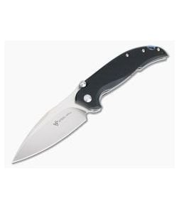 Steel Will Scylla Satin D2 Black G10 Top Flipper F79-10 - SW-F79-10 1