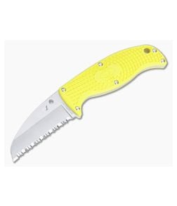 Spyderco Enuff Salt Sheepfoot Serrated Fixed FB31SYL - SP-FB31SYL 1
