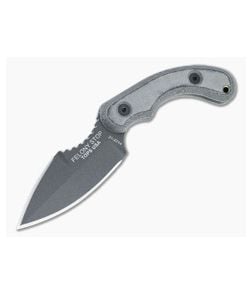 TOPS Felony Stop Szabo Tactical Gray Dagger Black Linen Micarta Fixed Blade FELS-01 - TP-FELS-01 1
