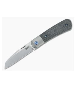 Pena Knives X Series Front Flipper Apache GPKnives Exclusive Black Micarta Blue Hardware - PK-FFA-GPK 1
