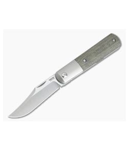 Pena Knives X Series Front Flipper Barlow Bolstered Green Canvas Micarta - PK-FFB-GCM 1