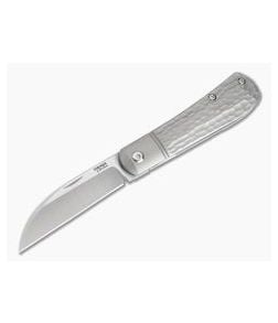 Pena Knives X Series Front Flipper Swayback Bolstered Jigged Titanium - PK-FFS-JT 1