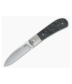 Pena Knives X Series Front Flipper Zulu Bolstered Marbled Carbon Fiber - PK-FFZ-MCF 1