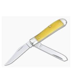Cold Steel Traditional Mini Trapper Smooth Yellow Bone Slip Joint Folder - CS-FL-MTRPR-Y 1