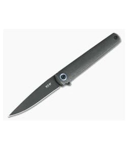 MKM Zieba Flame Drop Point M390 Dark Stonewashed Titanium Frame Lock Flipper FL01-TDSW - MKM-FL01-TDSW 1