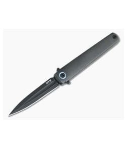 MKM Zieba Flame Dagger M390 Dark Stonewashed Titanium Frame Lock Flipper FL02-TDSW - MKM-FL02-TDSW 1