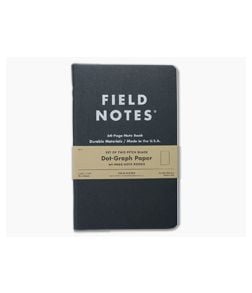 Field Notes Pitch Black Large Notebook Dot Graph Paper 2-Pack FN-35 - FN-35 1