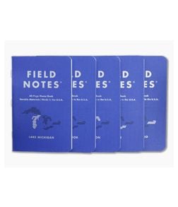 Field Notes Great Lakes Blue Graph Paper Notebooks 5-Pack FNC-55 - FN-C-55 1