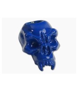 Schmuckatelli Fang Skull Bead Blue Powder Coat Pewter - ST-FPCB 1