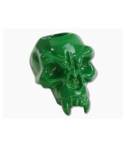 Schmuckatelli Fang Skull Bead Green Powder Coat Pewter - ST-FPCG 1
