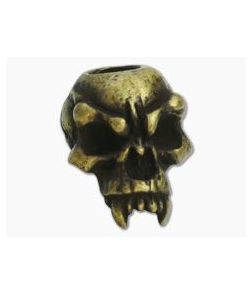 Schmuckatelli Fang Skull Bead Roman Brass Oxidized Pewter - ST-FRBO 1