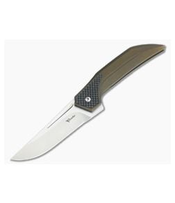 Reate Future Integral Knife M390 Carbon Fiber Bronze Titanium V11 - RK-FUTURE-V11 1