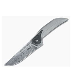 Reate Future Integral Knife Bifrost Damasteel Carbon Fiber - RK-FUTURE-V5 1