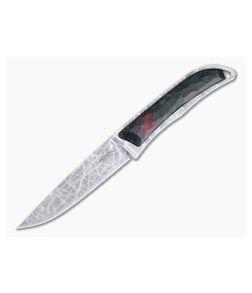 Mcusta Platinum Label Slim Line San Mai VG10 Green Wood Fixed Blade FWD-G-02 - MC-FWD-G-02 1