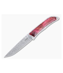 Mcusta Platinum Label Slim Line San Mai VG10 Red Wood Fixed Blade FWD-R-02 - MC-FWD-R-02 1
