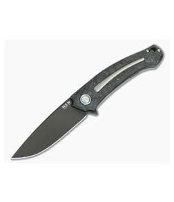 MKM Mikita Burnley Arvenis Black PVD M390 Marbled Carbon Fiber Titanium Inlaid Flipper FX01-MCT - MKM-FX01-MCT 1