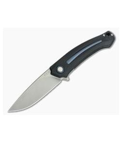 MKM Mikita Burnley Arvenis M390 Grey Aluminum Inlays Black G10 Liner Lock Flipper FX01-MG-GY - MKM-FX01-MG-GY 1