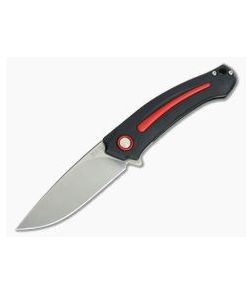 MKM Mikita Burnley Arvenis M390 Red Aluminum Inlays Black G10 Liner Lock Flipper FX01-MG-RE - MKM-FX01-MG-RE 1