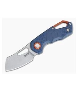 MKM Isonzo Cleaver Stonewashed Plain N690Co Blue FRN FX03-2PBL - MKM-FX03-2PBL 1