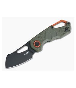 MKM Isonzo Cleaver Black Plain N690Co Green FRN FX03-2PGO - MKM-FX03-2PGO 1