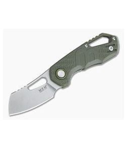 MKM Isonzo Cleaver Stonewashed Plain N690Co Green FRN FX03-2PGR - MKM-FX03-2PGR 1