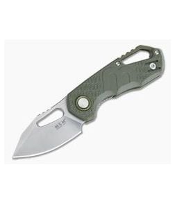MKM Isonzo Clip Point Stonewashed Plain N690Co Green FRN FX03-3PGR - MKM-FX03-3PGR 1