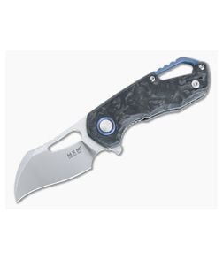MKM Isonzo Flipper Marble Carbon Fiber Satin M390 Hawkbill Vox Folder FX03M-1CM - MKM-FX03M-1CM 1