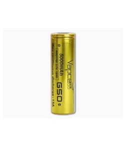 Vapcell G50 Flat Top Rechargeable 21700 5000mAh 3.7V High-Drain 15A Unprotected Lithium Ion (Li-ion) Battery - VC-G50 1