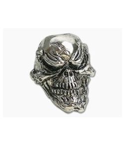 Schmuckatelli Grins Skull Bead Antique Rhodium Plated Pewter - ST-GAR 1