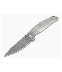 MKM Anso Goccia Flipper Limited #025 Damasteel Titanium Liner Lock Folder GC-D - MKM-GC-D-025 1